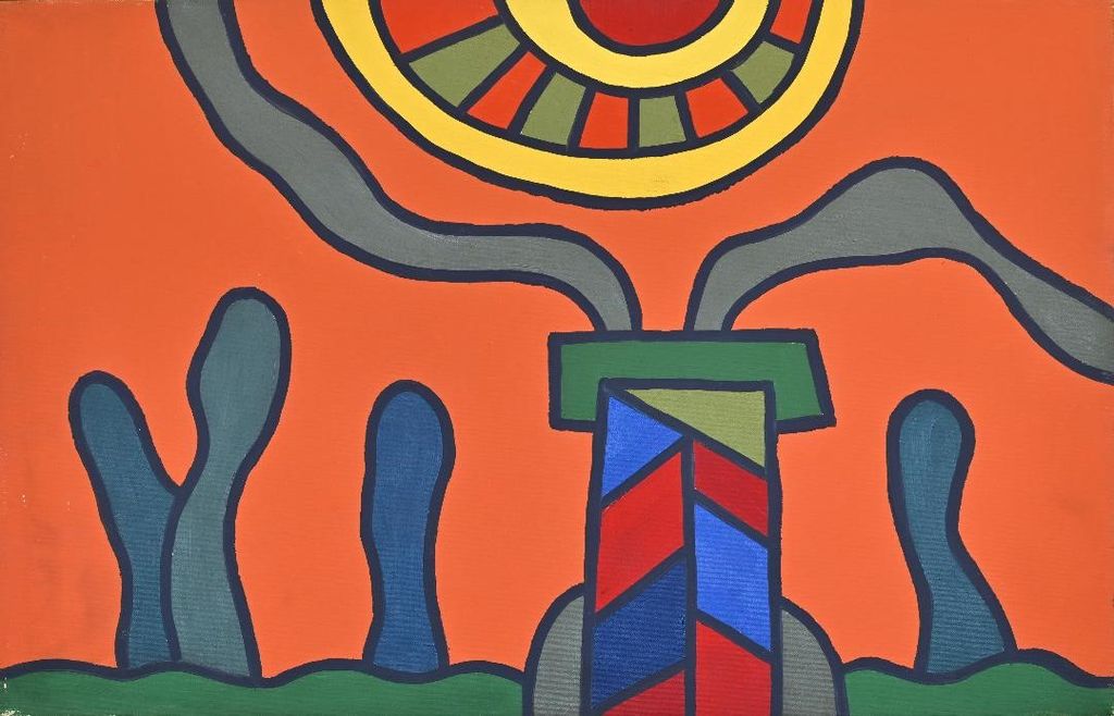 Αλέξης Ακριθάκης, λάδι σε καμβά