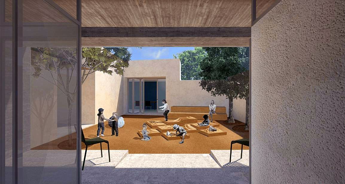 Φωτορεαλιστική απεικόνιση χώρου πολλαπλών χρήσεων, άποψη Αρεοπαγίτου 18-20 από Βύρωνος