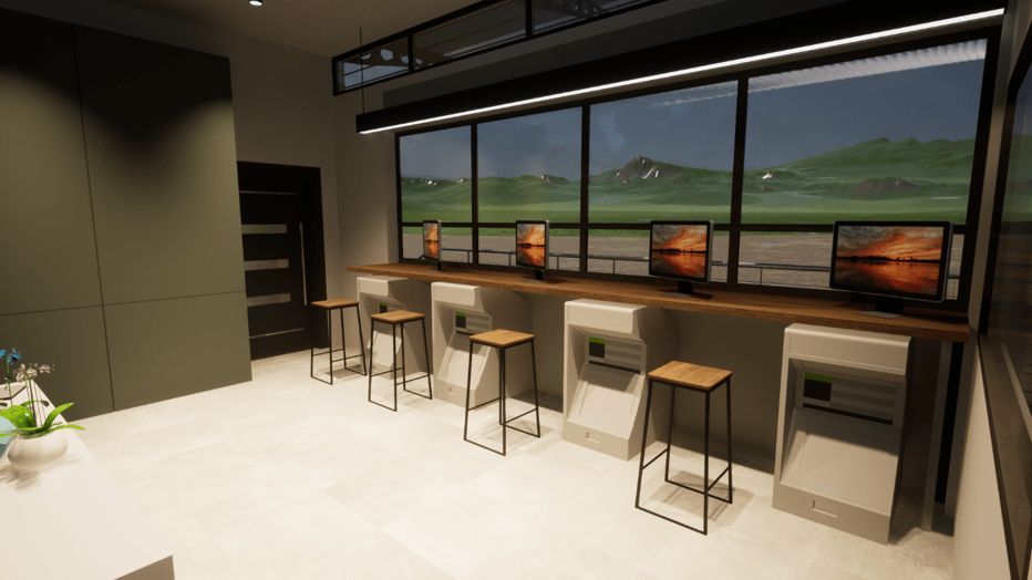 Το εσωτερικό του εκδοτηρίου της Ακρόπολης μετά το έργο (φωτορεαλιστική εικόνα)