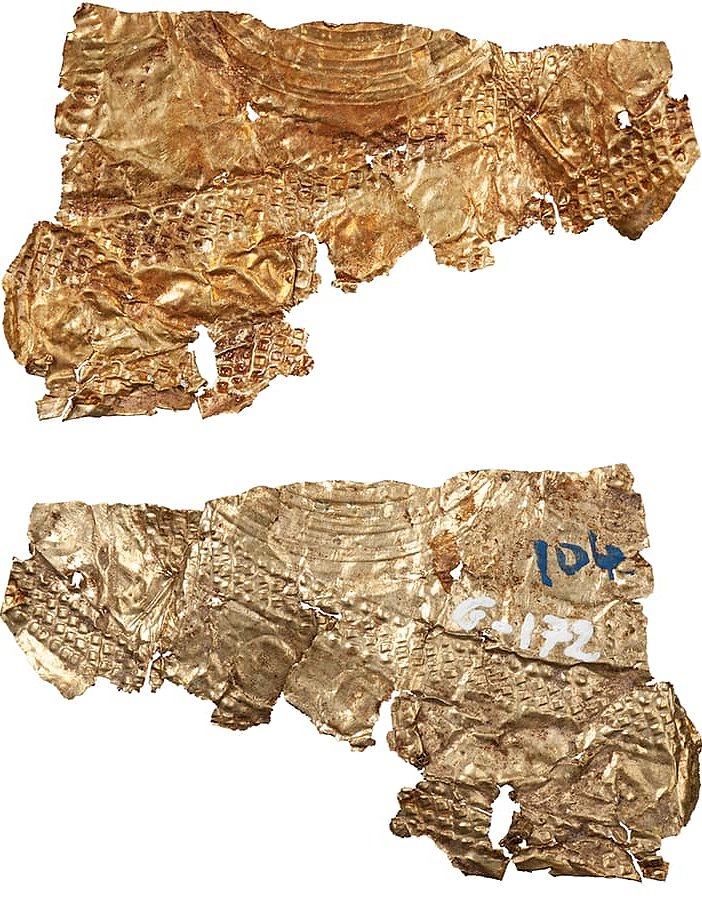 Διακοσμητικό αντικείμενος από τα Μαζαρακάτα, εμπρόσθια και οπίσθια όψη