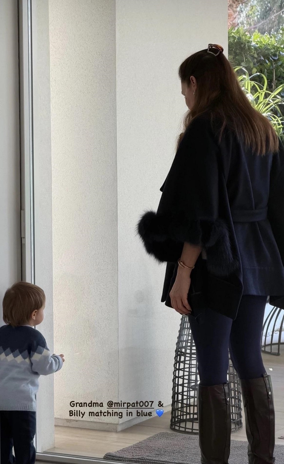 Η Μιράντα Πατέρα με τον εγγονό της, Βασίλη