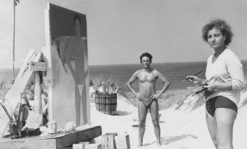 Η Μάρσια Μάρκους ζωγραφίζει τον Λουκά Σαμαρά, το καλοκαίρι του 1965