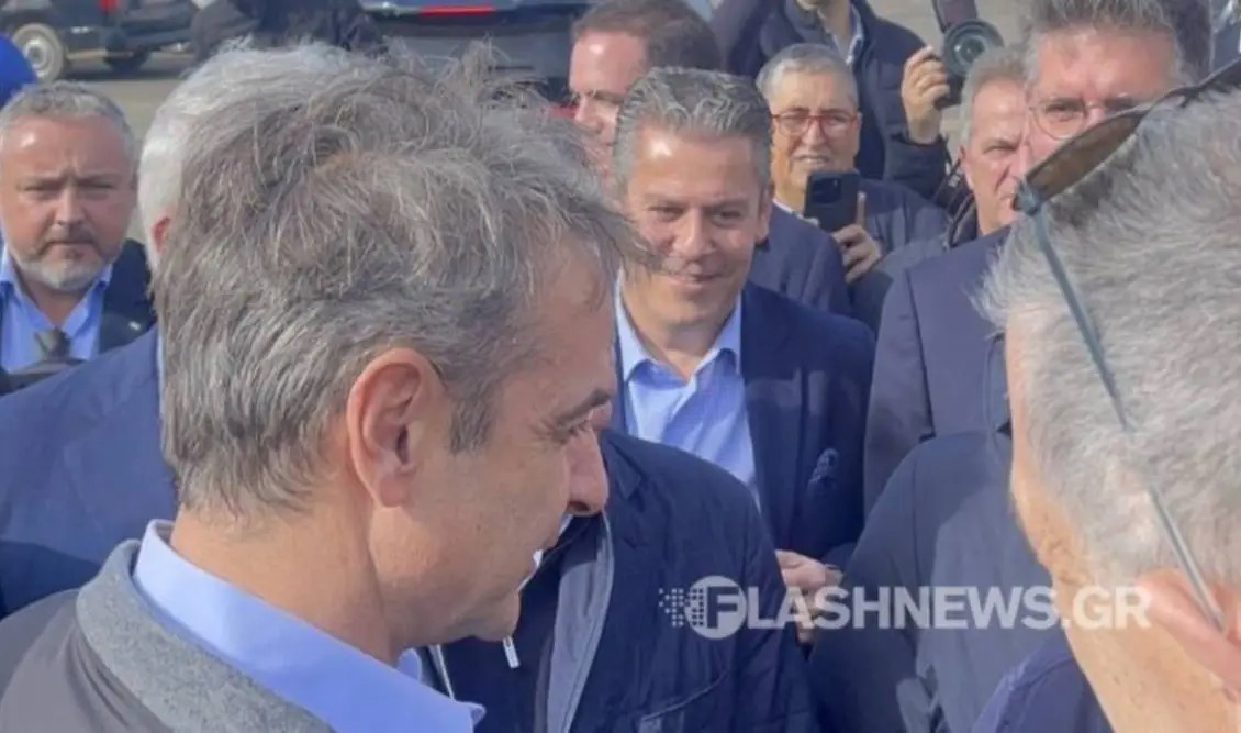 Ο Κυριάκος Μητσοτάκης στο Καστέλλι Πηγή: flashnews.gr