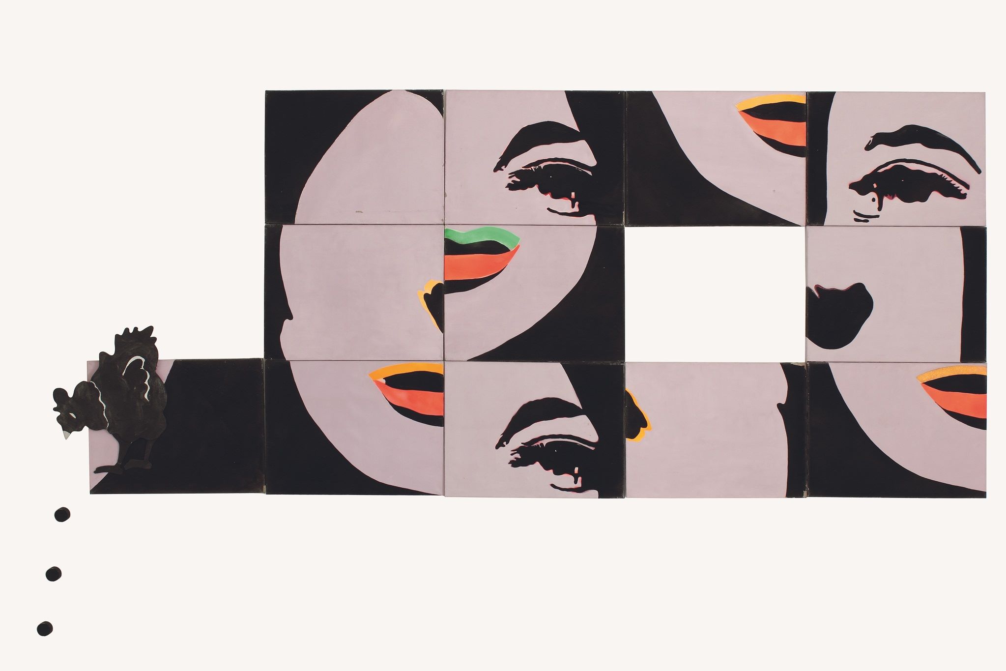 Μαρσιάλ Ρες «Εκφράζοντας ορισμένους ψυχολογικούς ορισμούς – και λοιπόν, τι γίνεται με την κότα;», 1966. Δωρεά Αλέξανδρου Ιόλα