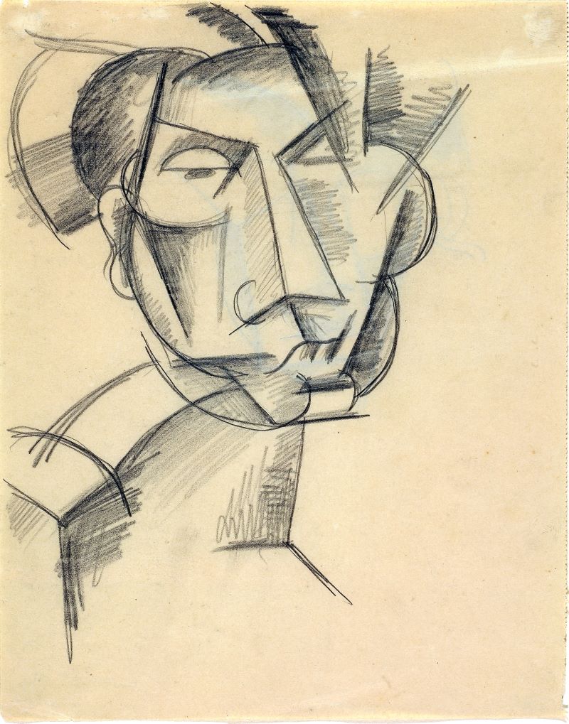 Λιούμποφ Ποπόβα, Μελέτη για γυναικείο πορτρέτο, 1913