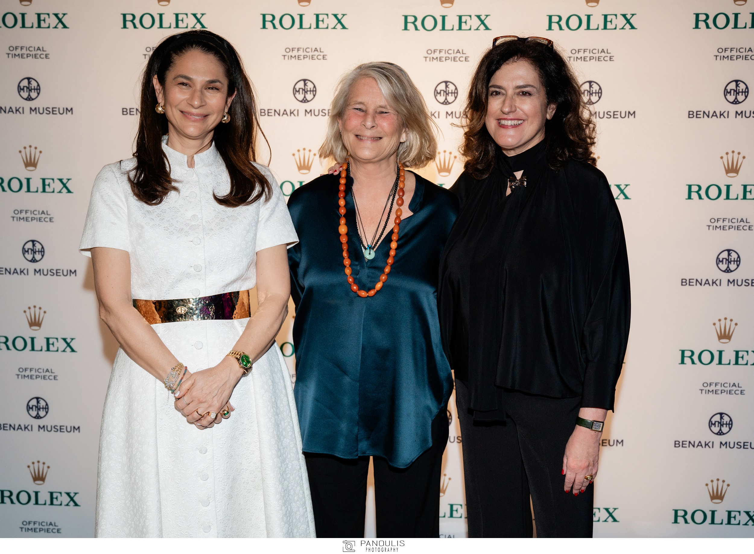 Ηρω Βαχάρη-Καμπάνη, Διευθύνουσα Σύμβουλος Rolex Hellas, Ειρήνη Γερουλάνου, Πρόεδρος Μουσείου Μπενάκη, Χλόη Ακριθάκη, Ιδρύτρια Αρχείου Ακριθάκη