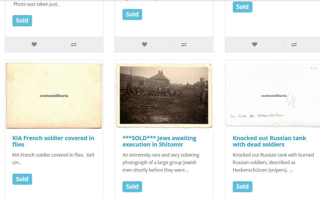 Σκληρές φωτογραφίες του πολέμου καλυμμένες  προς πώληση