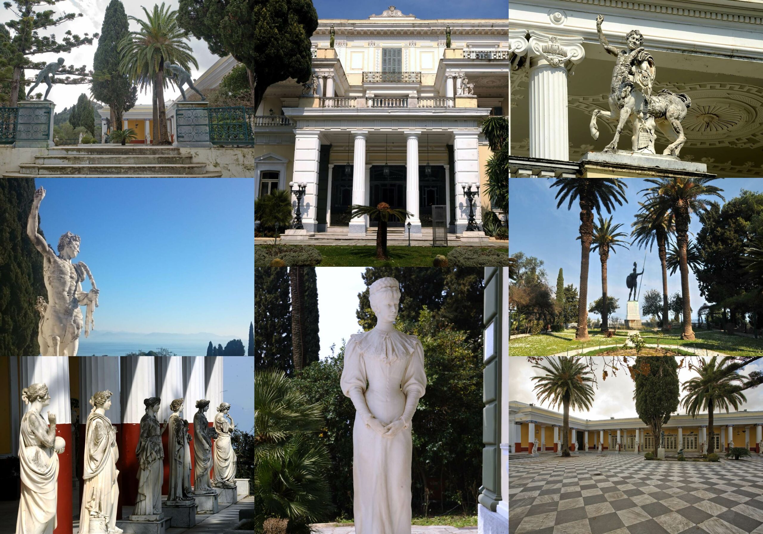 Άποψη των εξωτερικών χώρων του Αχίλλειου στην Κέρκυρα. Πηγή: achillion-corfu.gr