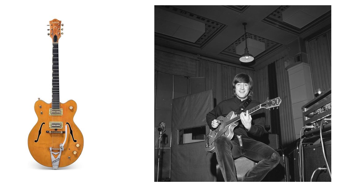 Ο Τζον Λένον με την κιθάρα του