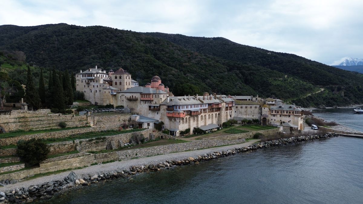 Άποψη της Μονής Ξενοφώντος Αγίου Όρους