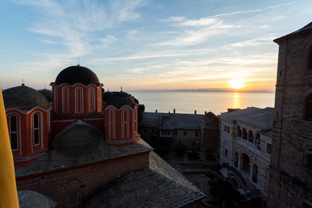  Άποψη της Μονής Ξενοφώντος Αγίου Όρους