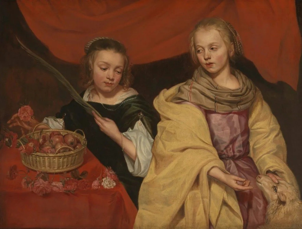 Μίχαϊλινα Βάουτιε «Δύο κορίτσια ως Αγίες Αγνή και Δωροθέα» (περίπου 1650)