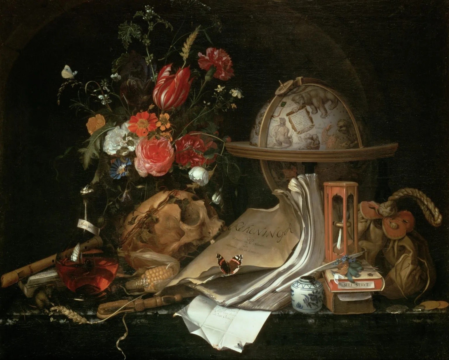 Μαρία βαν Όστερβαϊκ «Ματαιότητα Νεκρή φύση»  (1668)