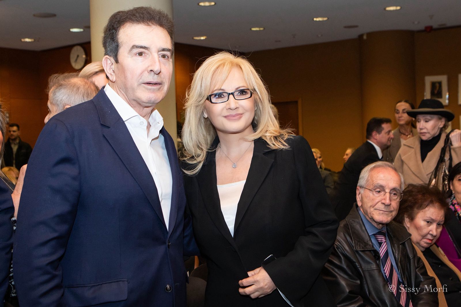 Ο Υπουργος Προστασίας του Πολίτη Μιχάλης Χρυσοχοϊδης με την Αγγελική Νικολούλη