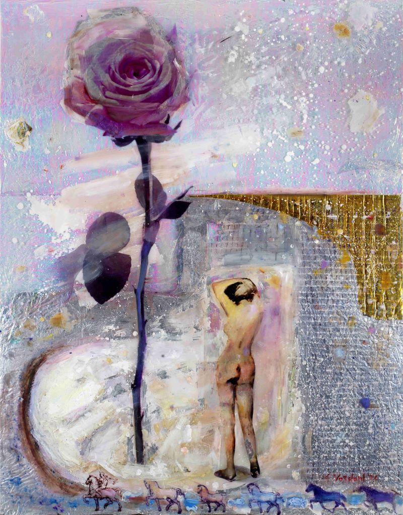 Έργο της Εριέττας Βορδώνη από την σειρά «Ο Κήπος του Επίκουρου»