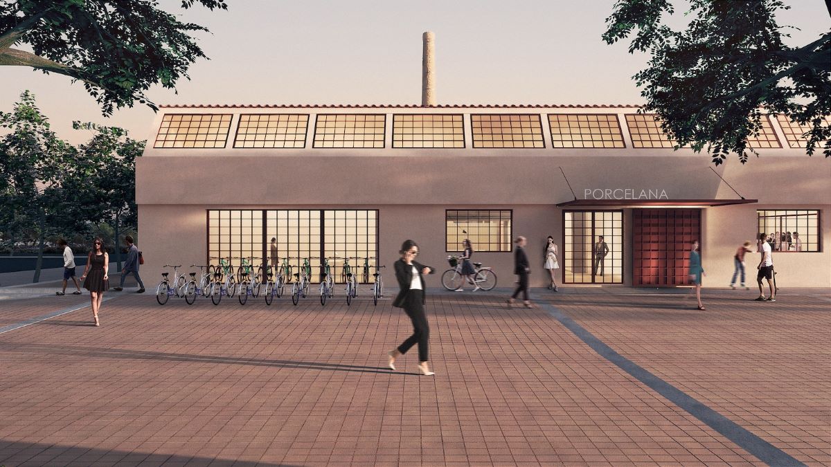 Κεντρική είσοδος του κτηρίου της Porcelana