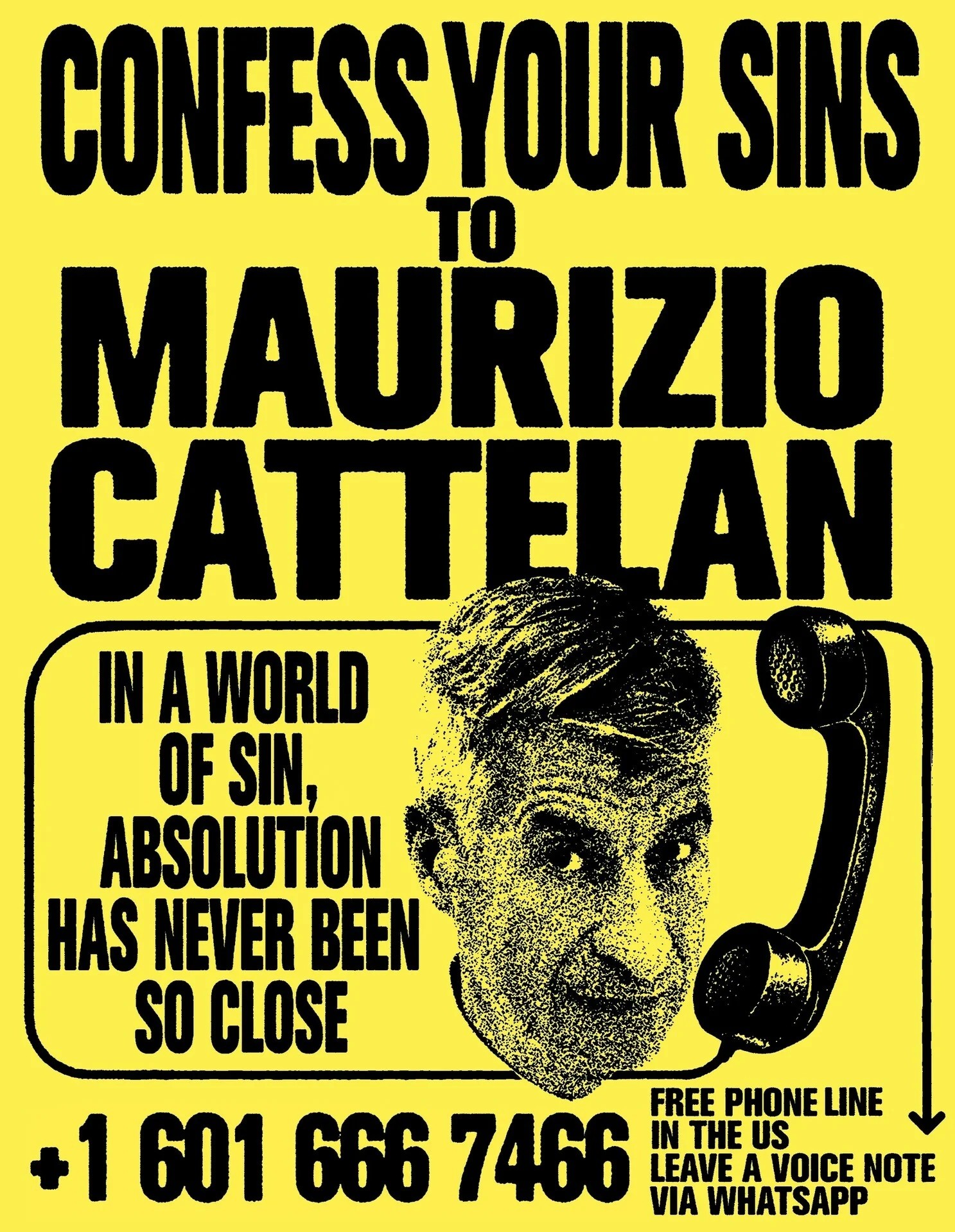 Τηλεφωνείστε στον Μαουρίτσιο. Η αφίσα για τη γραμμή εξομολόγησης 