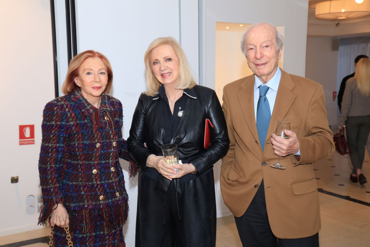 Χρυσάνθη Λαιμού, Ειρήνη Βασιλοπούλου, ιδιοκτήτρια του Ξενοδοχείου Saint George Lycabettus, Δημήτρης Μαναός