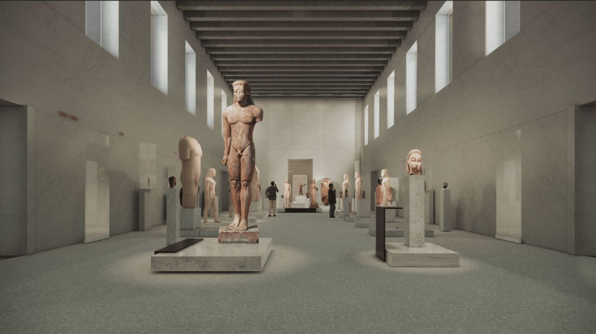 Ενότητα «Κούροι και Κόρες» (ΕΑΜ). Φωτορεαλιστική απεικόνιση