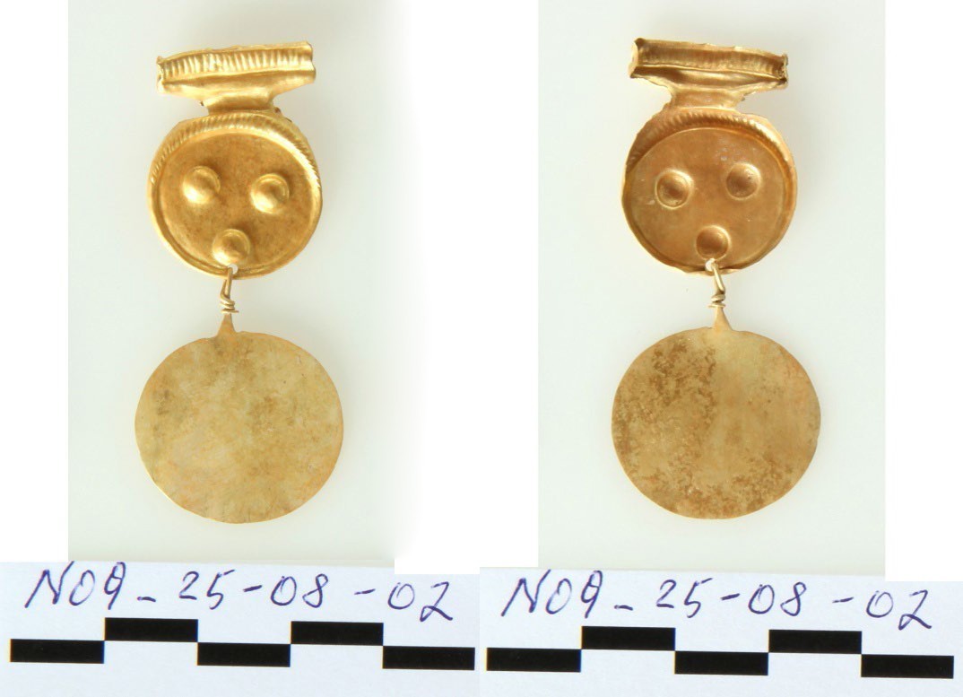 Χρυσό διμερές δισκοειδές περίαπτο 