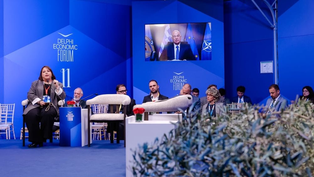 Ο Υπουργός Εθνικής Άμυνας, Νίκος Δένδιας, στο 11ο Οικονομικό Φόρουμ των Δελφών