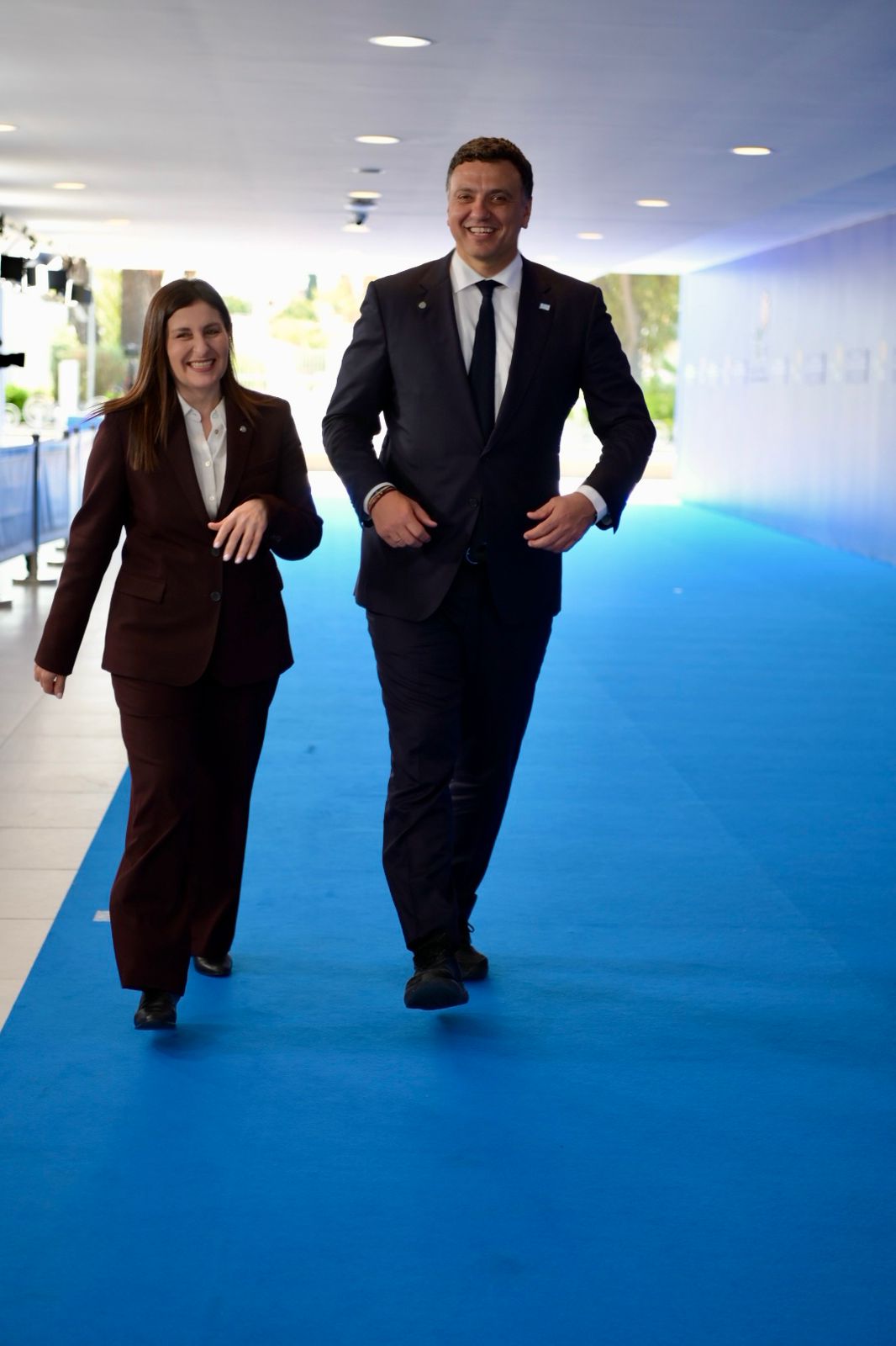 Η υφυπουργός Ναυτιλίας της Κύπρου, Μαρίνα Χατζημανώλη - Ο Υπουργός Ναυτιλίας και Νησιωτικής Πολιτικής, Βασίλης Κικίλιας