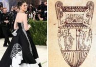 H Άνν Χάθαγουεϊ με δημιουργία του Michael Kors με έμπνευση το ποίημα Ωδή σε μια ελληνική υδρία του Τζον Κιτς