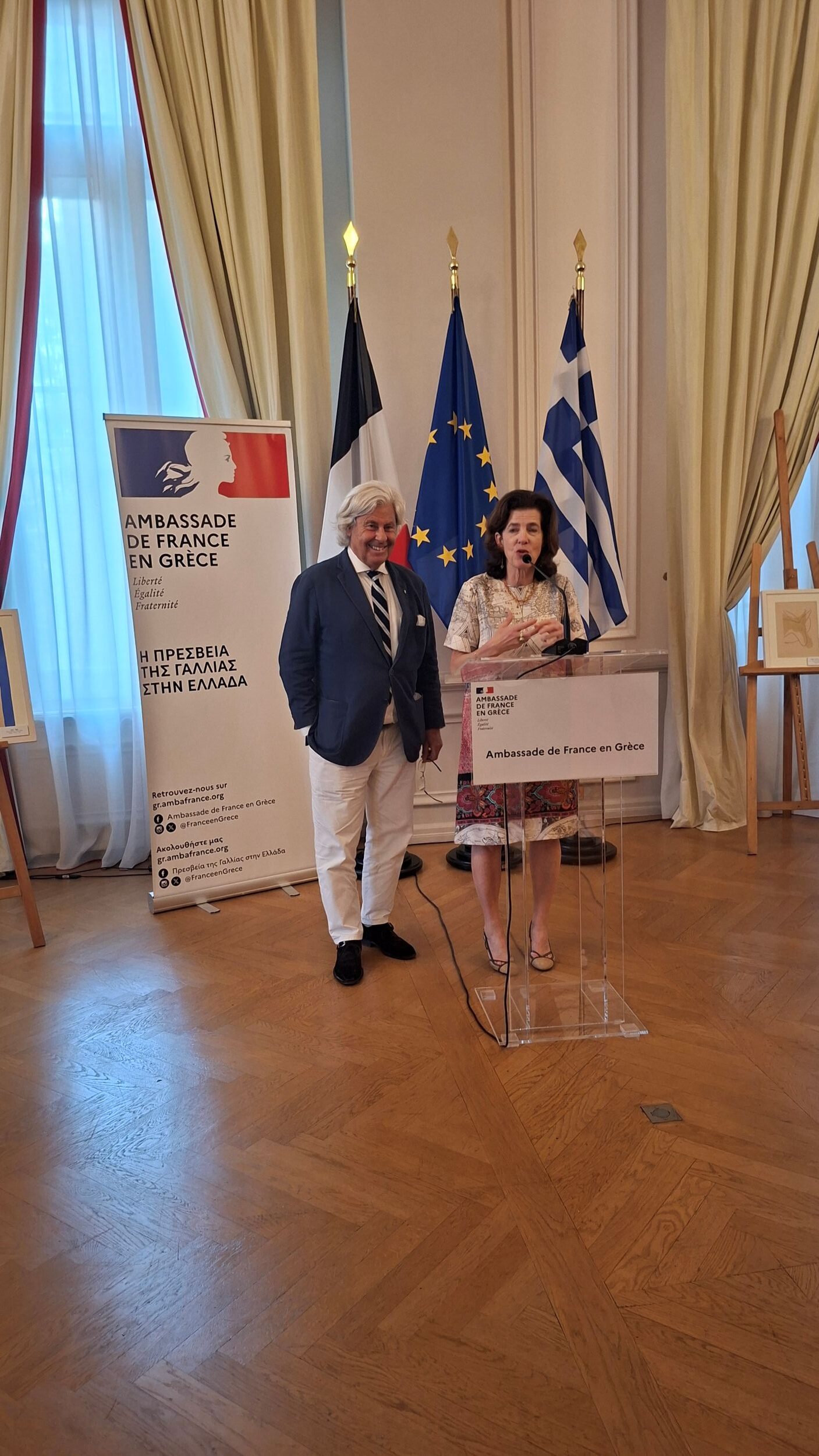 Ο Jean Pierre Heim με την πρέσβειρα της Γαλλίας κα. Laurence Auer