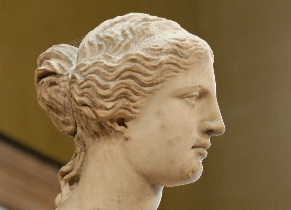 Η Αφροδίτη της Μήλου με χαλαρά μαλλιά σε κότσο