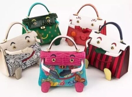 Τσάντες Hermès Kelly Doll από την έκθεση Hermès Leather Forever, Σιγκαπούρη 2015
