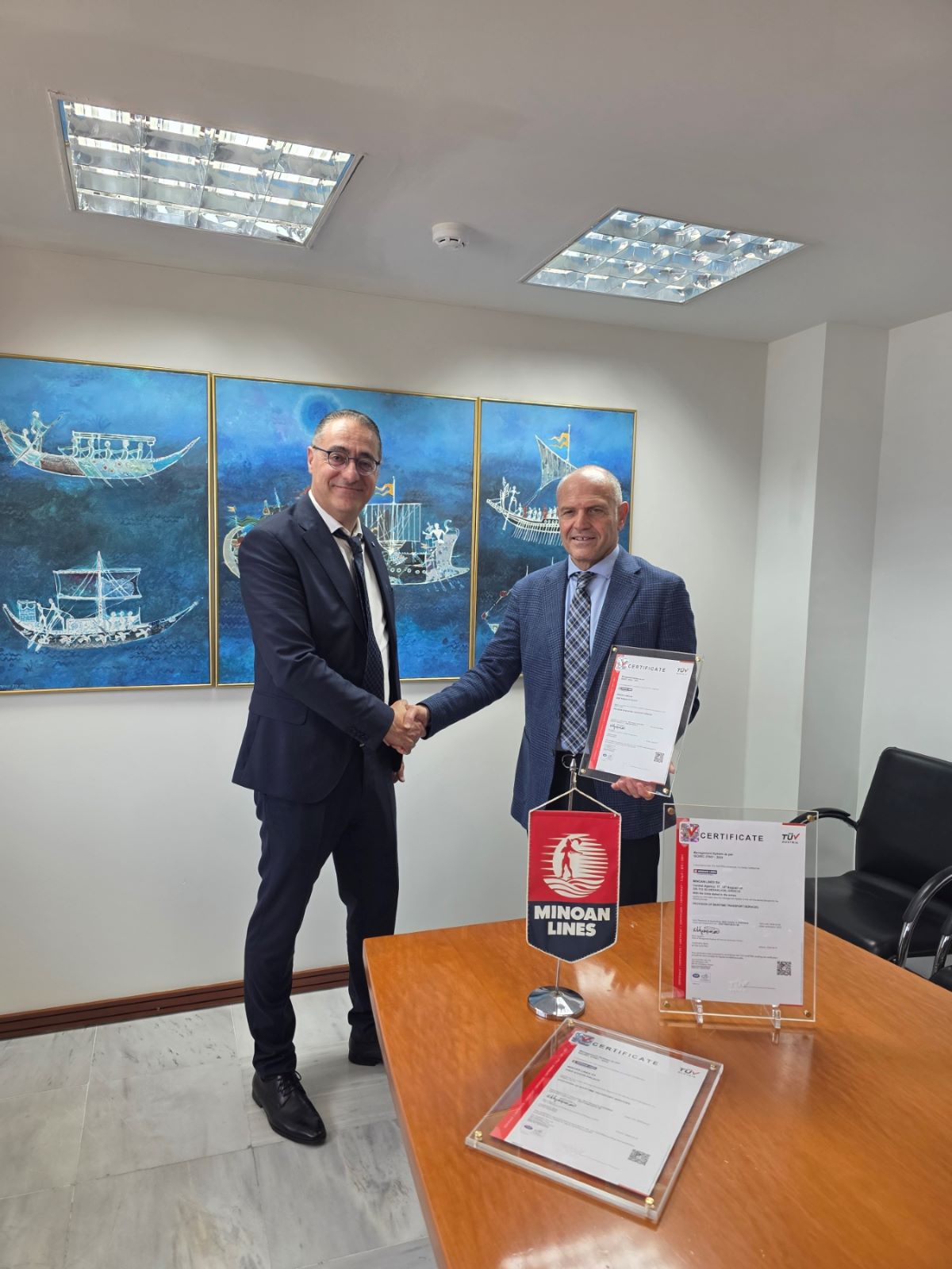 Ιωάννης Καλλιάς, Country Manager της TÜV AUSTRIA στην ΕλλάδαΛουκάς Σιγάλας, Διευθύνων Σύμβουλος της ΜΙΝΩΙΚΕΣ ΓΡΑΜΜΕΣ Α.Ν.Ε.