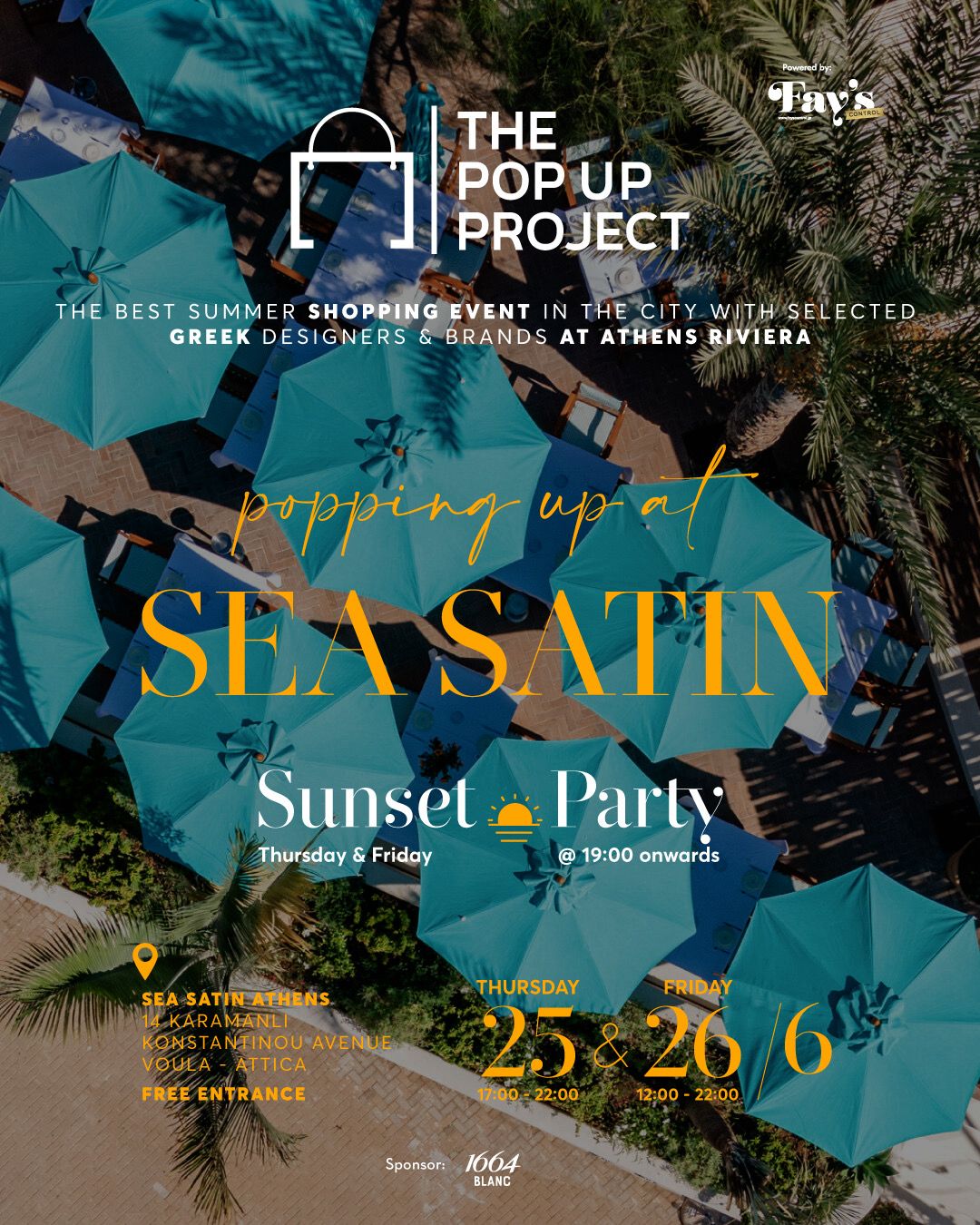 Η αφίσα για το The Pop Up Project στο Sea Satin