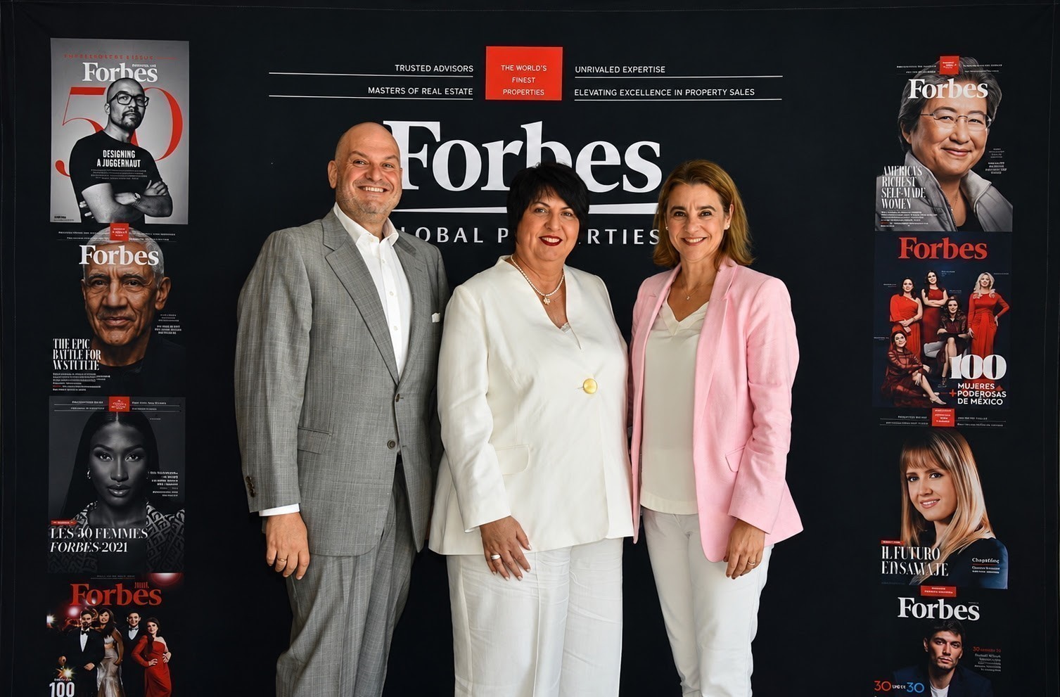 Αλέξανδρος Αθανασούλας, Πρόεδρος & CEO της STIRIXIS Group, Ρούλα Ρουβά, ιδρύτρια & CEO του Roula Rouva | Forbes Global Properties, Έλενα Κυρνασίου-Αθανασούλα, Αντιπρόεδρος & Executive Director της STIRIXIS Group