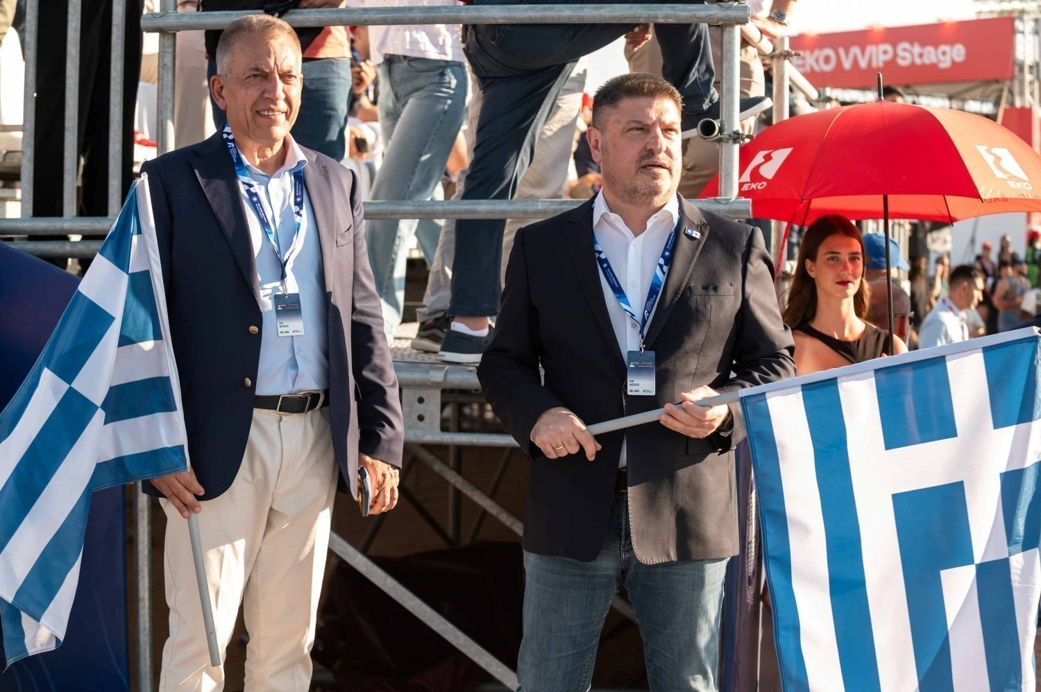 Ο Αναπληρωτής Υπουργός Αθλητισμού Γιάννης Βρούτσης και ο Περιφερειάρχης Αττικής, Νίκος Χαρδαλιάς