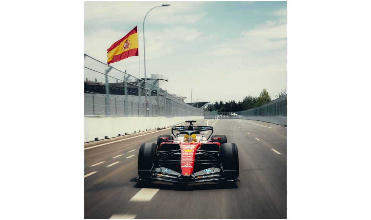 Με μονοθέσιο F1 στο πλαίσιο ημέρας κινηματογράφησης (filming day)