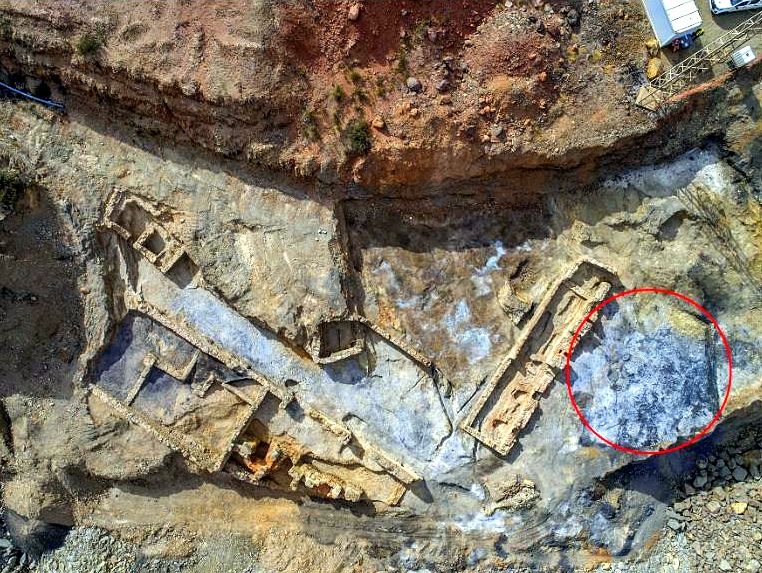 Η περιοχή της ανασκαφής στο αρχαίο συγκρότημα μεταλλουργίας στο Ρίο Τίντο