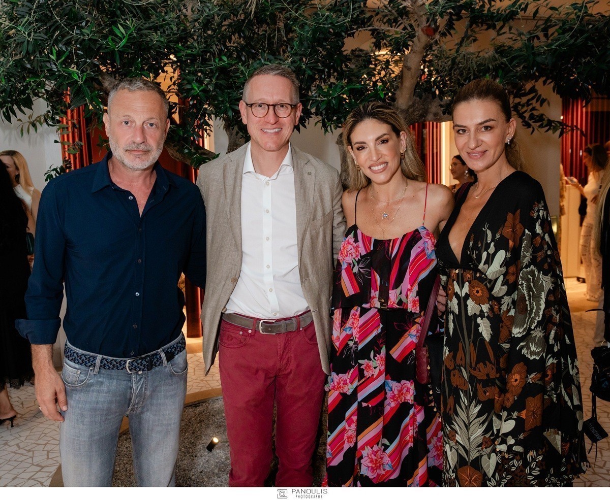 Γιώργος Χρυσικός, Founder, Executive Chairman Grivalia Hospitality, Gerald Krischek, Γενικός Διευθυντής One&Only Aesthesis, Αθηνά Οικονομάκου, Κατερίνα Κορρού