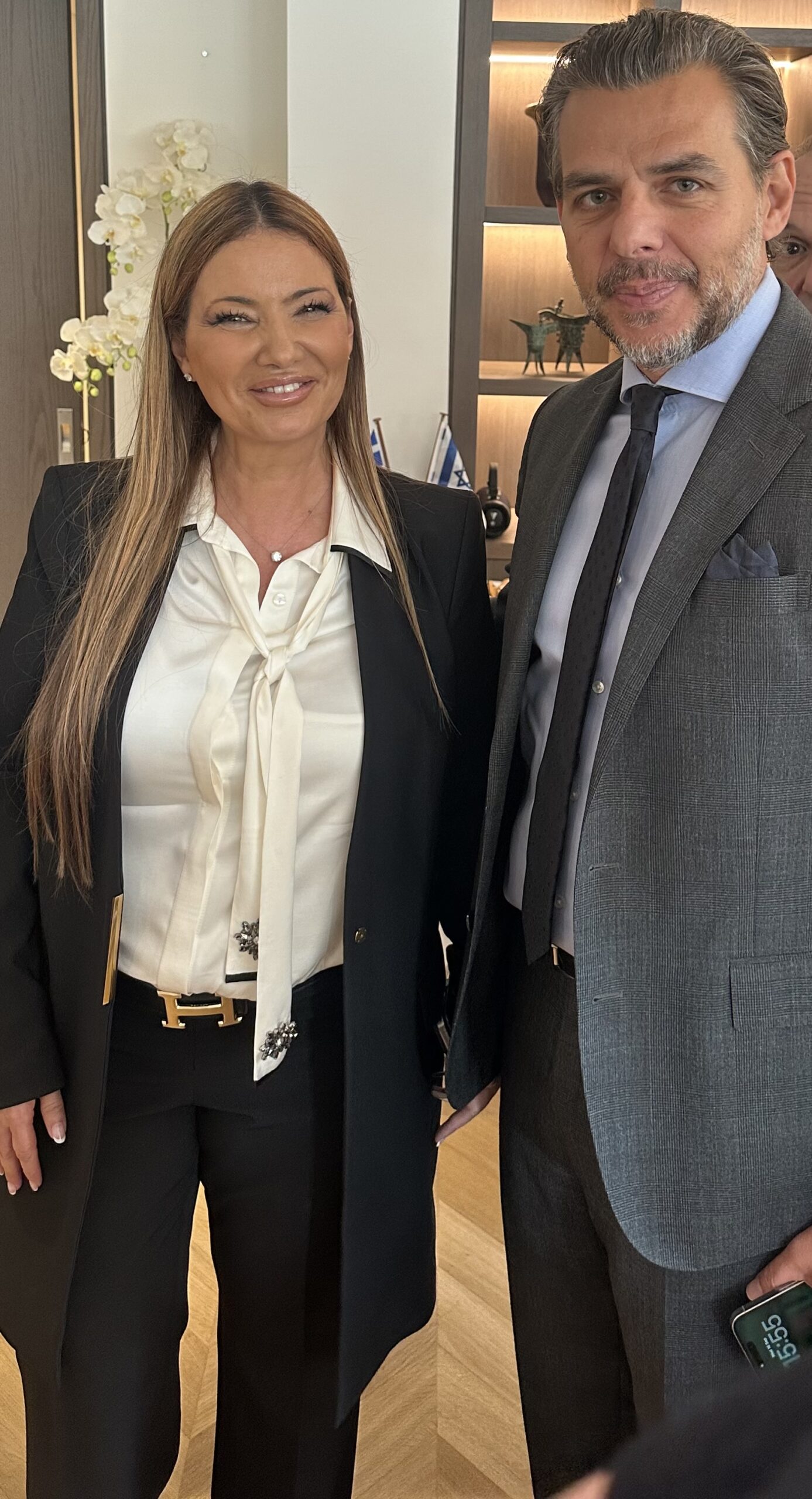 Η πρέσβυς του Ισραήλ με τον Πρόεδρο του Ιατρικού Κέντρου Αθηνών Βασίλη Αποστολόπουλο