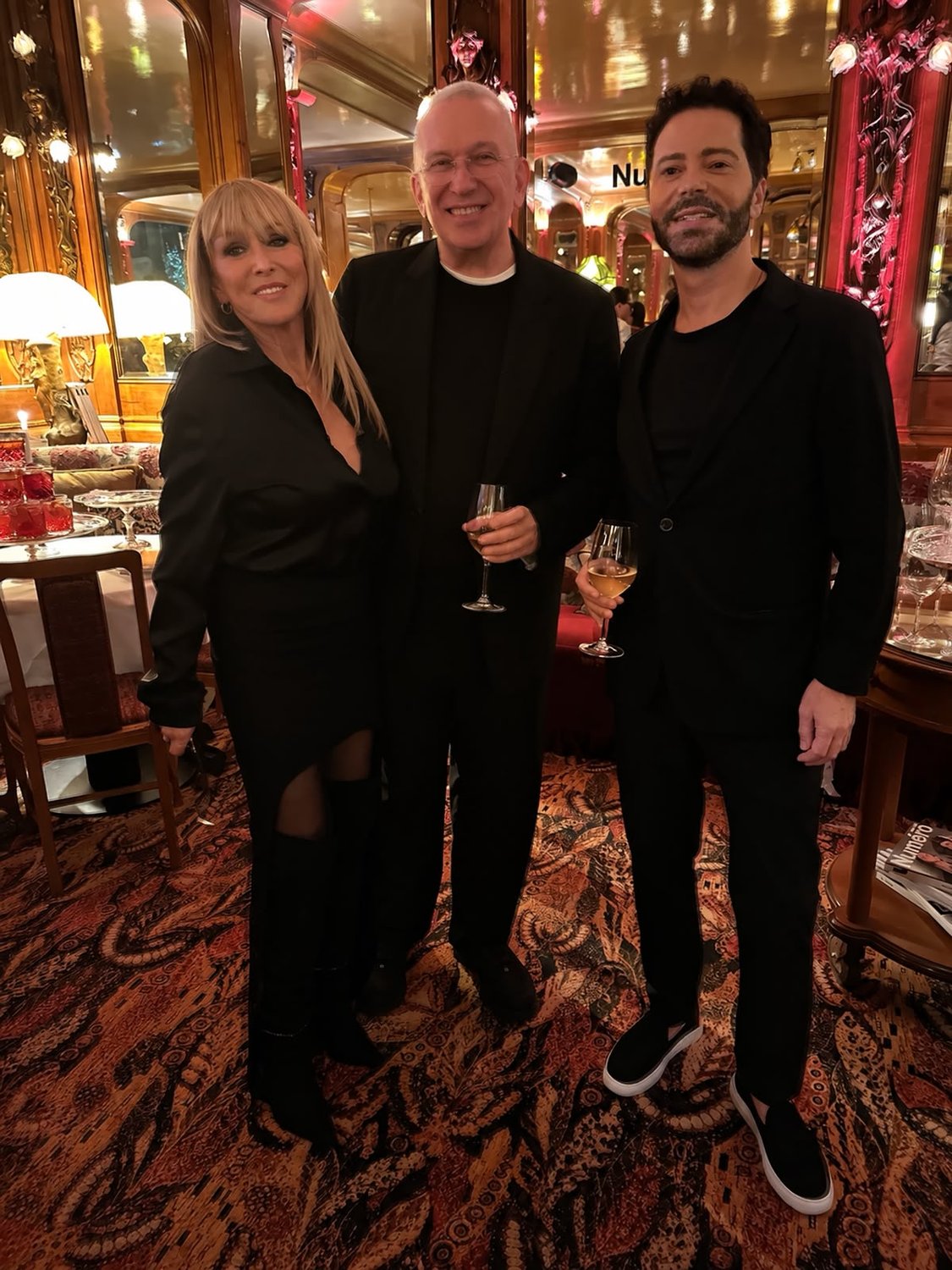 Ο Χρύσανθος Πανάς με τον Jean Paul Gaultier και την Babette Djian στο πάρτυ του περιοδικού Numero